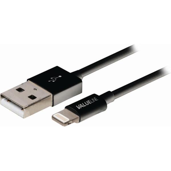 Nedis CCGB39300BK10 Sync And Charge-kabel Apple Lightning - Usb-a Male 1,0 M Zwart