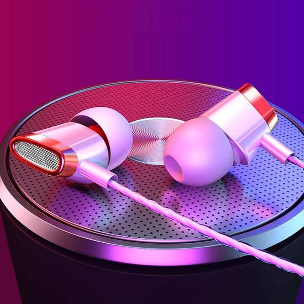 Interdio Oortjes - Oordopjes - 3,5 mm Jack - Diepe Bass - Oortelefoon Roze