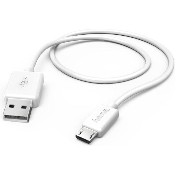 Hama Oplaad-/gegevenskabel Micro-USB 1,4 M Wit