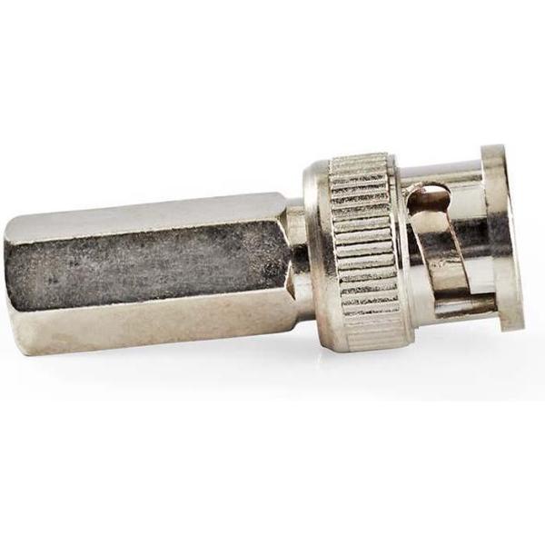 Nedis CVVC01902ME Bnc-connector Mannelijk Voor 5,0mm-coaxkabels 25 Stuks Metaal