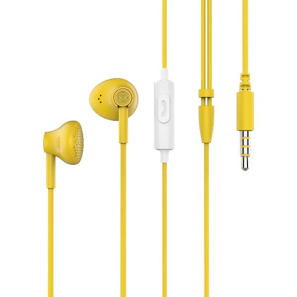 Celly PT-WDE001Y hoofdtelefoon/headset Hoofdtelefoons In-ear 3,5mm-connector Geel