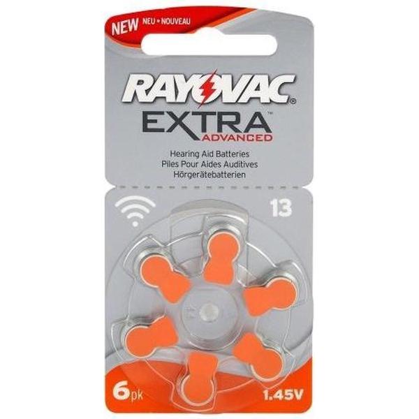 Rayovac 13 advanced Extra 6 stuks Gehoorapparaat Batterijen – 9x5x1cm