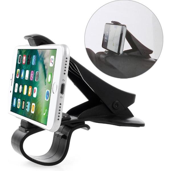 GadgetBay Universele Smartphone houder auto telefoon klem grip - iPhone Samsung - Zwart