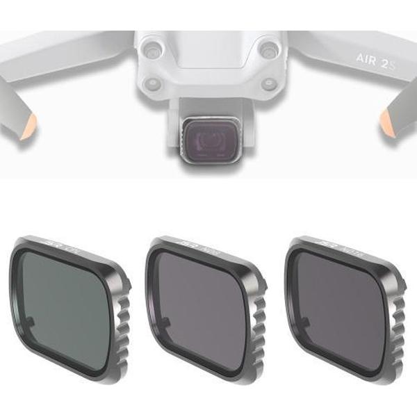 JSR KS CPL + ND8 + ND16 Lensfilter voor DJI Air 2S, aluminium frame