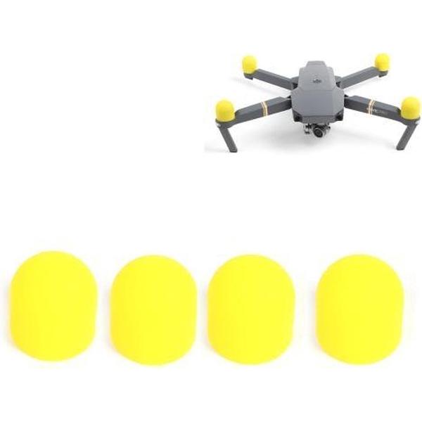 4 STUKS Motor Beschermhoes Motoren Siliconen Cap Beschermer voor DJI Mavic Pro (Geel)