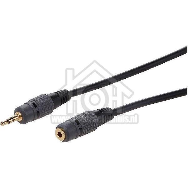Jack Kabel 3.5mm Stereo Male - Female, 5 meter, Verguld
