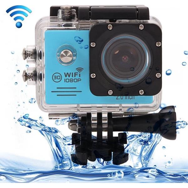 SJ7000 Full HD 1080P 2,0 inch LCD-scherm Novatek 96655 WiFi-sportcamera met waterdichte behuizing, 170 graden HD-groothoeklens, 30 m waterdicht (blauw)