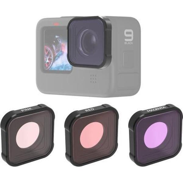JSR KB-serie duiken (rood magenta roze) kleurenlensfilter voor GoPro HERO9 Black