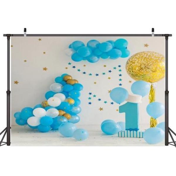 2.1mx 1.5m Eenjarige Verjaardag Fotografie Achtergrond Doek Verjaardagsfeestje Decoratie Foto Achtergrond (575)