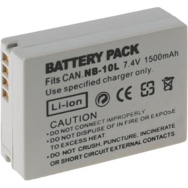 7.4V 1500mAh NB-10L oplaadbare batterij voor Canon digitale camera