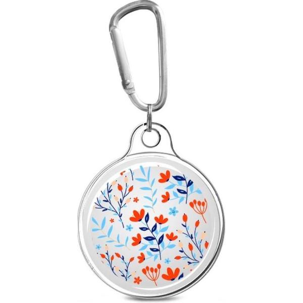 Apple AirTag Sleutelhanger TPU Bescherm Hoes met Bloemenprint