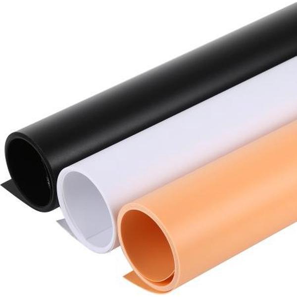 PULUZ Fotografie Achtergrond PVC Papier Kits voor Studio Tent Box, Maat: 156cm x 80cm (Zwart)
