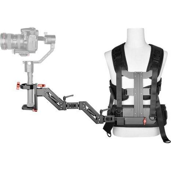 YELANGU B300 Drie-assig schokabsorberend armvest Stabiliserend camera-ondersteuningssysteem Easy Rig voor DSLR & DV digitale videocamera's (zwart)