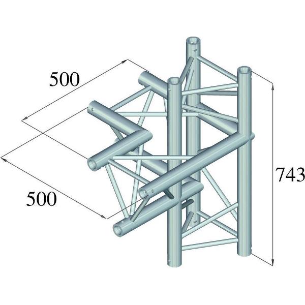 ALUTRUSS TRILOCK 6082AC-44 4-Way Piece / left