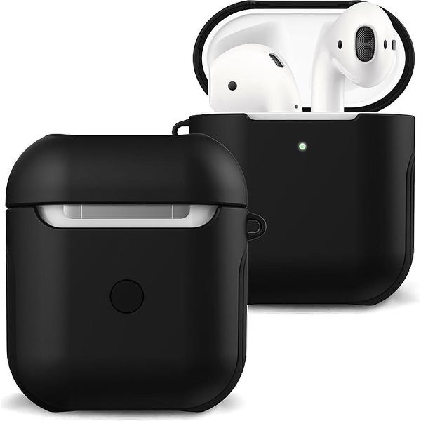 Hoes Voor Apple AirPods Case Hoesje Hard Cover - Zwart