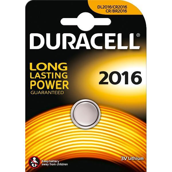 Duracell CR2016 - Lithium 3V - 1 stuk