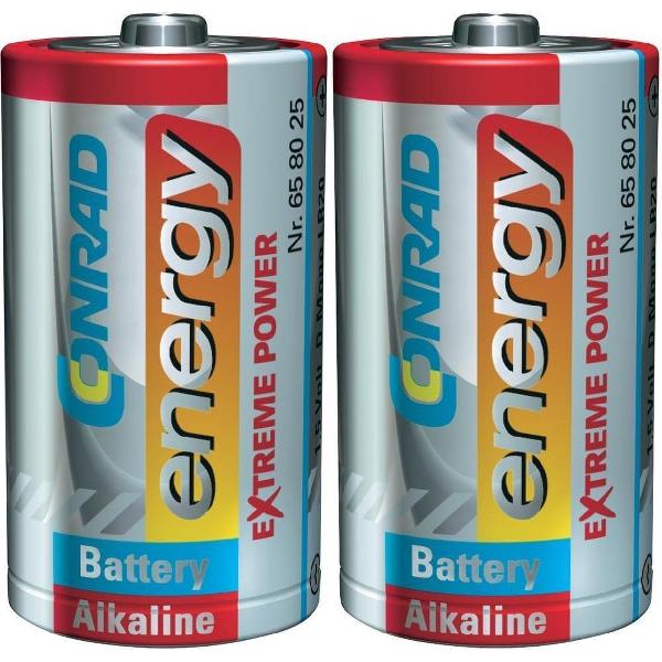 D batterij (mono) Conrad energy Extreme Power LR20 Alkaline 1.5 V 2 stuk(s)