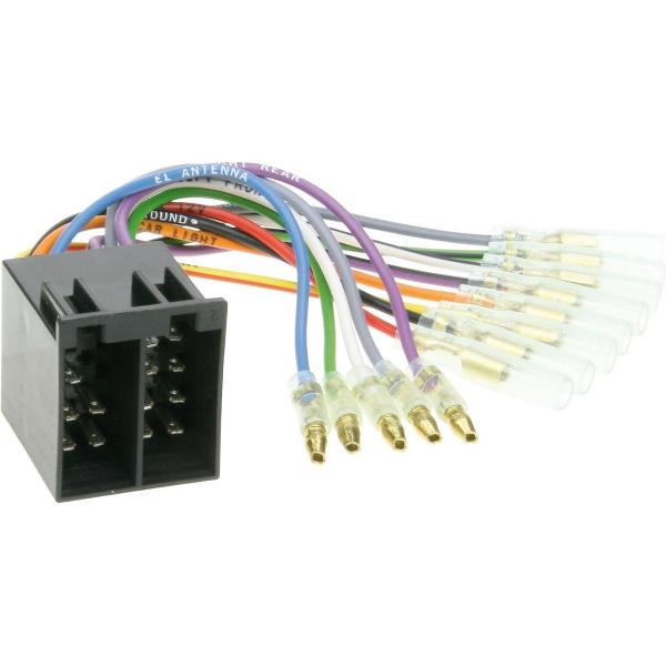 Radio Aansluitkabel ISO aansluiting > ASIA Ronde stekker / Hulzen