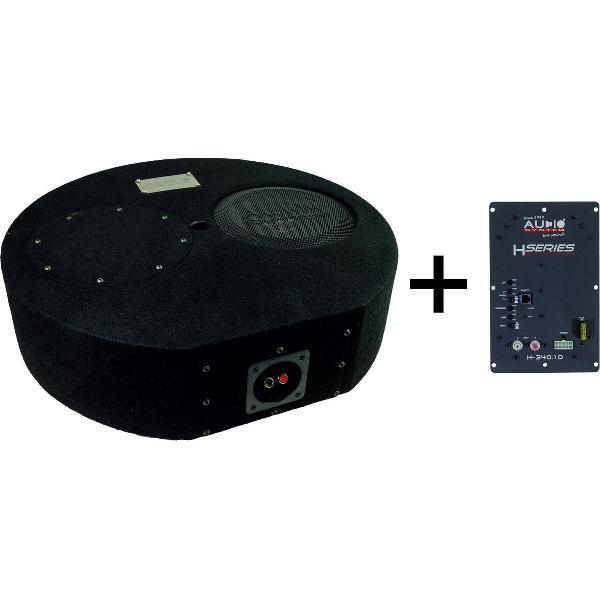 R-SERIE EVO ACTIEF SUBFRAME 30 liter ronde basreflexbehuizing met R 10 FLAT EVO + H-340.1 D