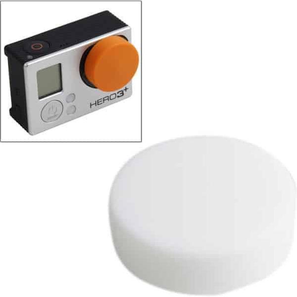 TMC ronde vorm siliconen dop voor GoPro Hero 4 / 3+ (wit)