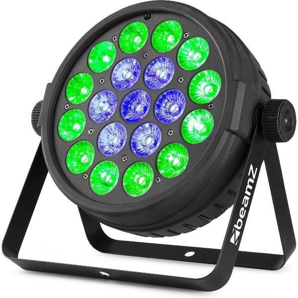 LED Par - BeamZ BT410 lichtgewicht LED RGBW lamp met 19 RGBW LED's van 10W per LED - Incl. afstandsbediening - Zwart