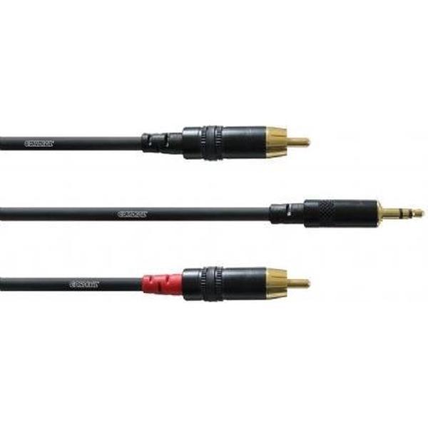 Cordial CFY 3 WCC - Stereo mini-jack - 2x RCA, 3 mtr.
