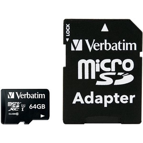 Verbatim microSDXC 64GB Class 10 incl Adapter