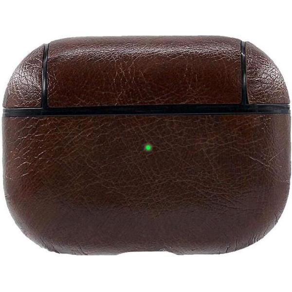 AirPods pro cover case hoesje - leer - AirPods case - Bruin