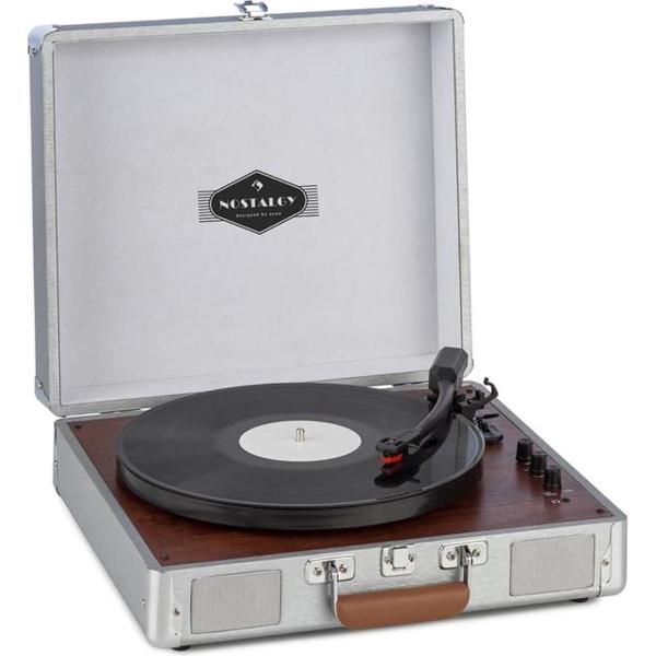 Billy Bob platenspeler met BT stereoluidspreker bluetooth zilver