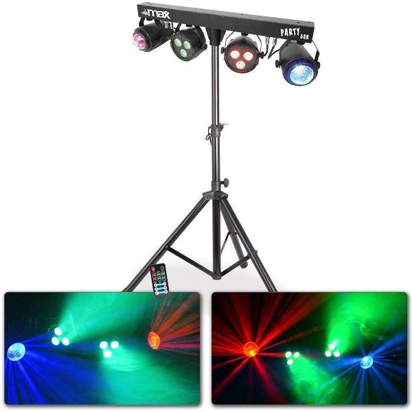 Lichteffect - MAX Partybar lichteffect met 2 Jellymoons en 2 Par spots + gratis standaard