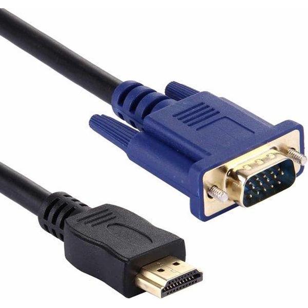 Garpex® Supersnelle Gold Plated HDMI Naar VGA Kabel Adapter 1,8 Meter Zwart