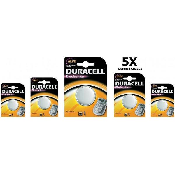 5 Stuks - Duracell CR1620 lithium batterij