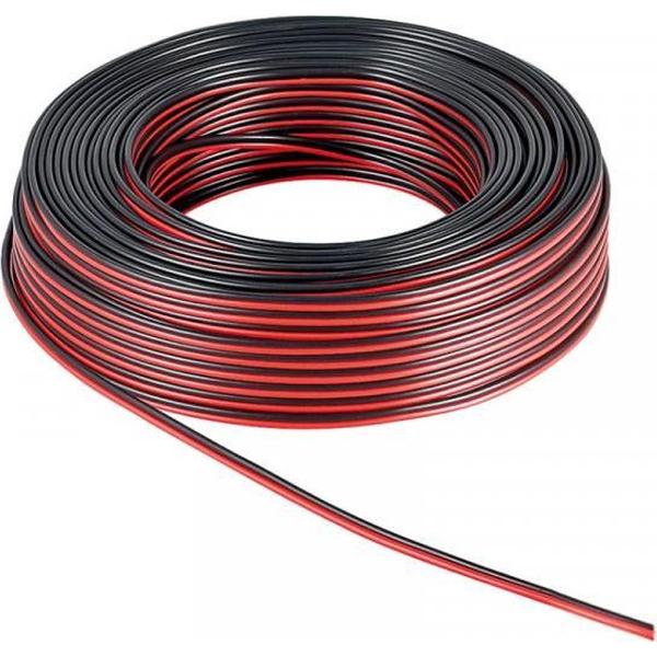Luidsprekerkabel CCA 2 x 1,5mm2 - Rood-Zwart - 100 meter