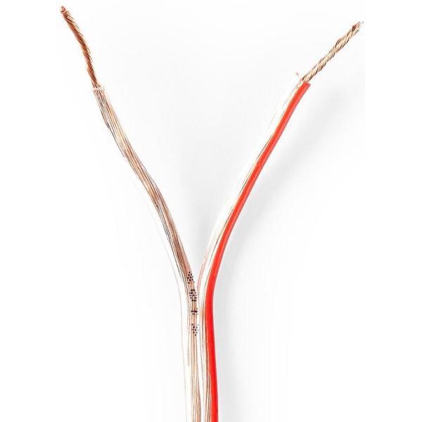 Nedis CAGW0750TR150 Speaker-kabel 2x 0,75 Mm2 15,0 M Folieverpakking Transparant