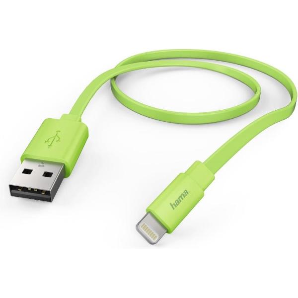 Hama Oplaad-/gegevenskabel Lightning 1,2 M Groen