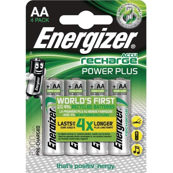 Energizer EN-PWRPL2000B4 Oplaadbare Nimh Batterij Aa 1.2 V Power Plus 2000 Mah 4-blister