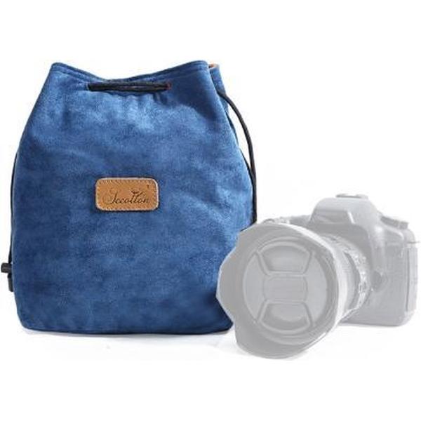 SCCOTTON Liner Schokbestendige digitale bescherming Draagbare SLR-lenstas Micro enkele cameratas Vierkant blauw L