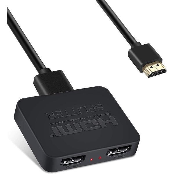 hdmi splitter 1 in 2 uit - HDMI Splitter 1 in 2 Out, MBMT 4K HDMI Switch 1 in 2 Uitgang voor twee monitoren, Full HD 1080p 3D Manual HDMI Switcher Ondersteuning Xbox / PS4 / HDTV / DVD