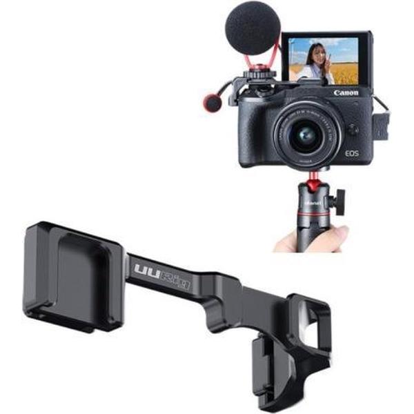 UURig R038 Dubbele flitsschoenverlenging Invullicht Microfoonbeugel voor Canon EOS M6 Mark II
