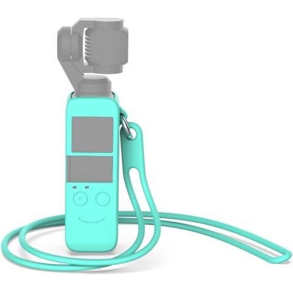 Body siliconen beschermhoes met 38 cm siliconen nekband voor DJI OSMO Pocket (mintgroen)