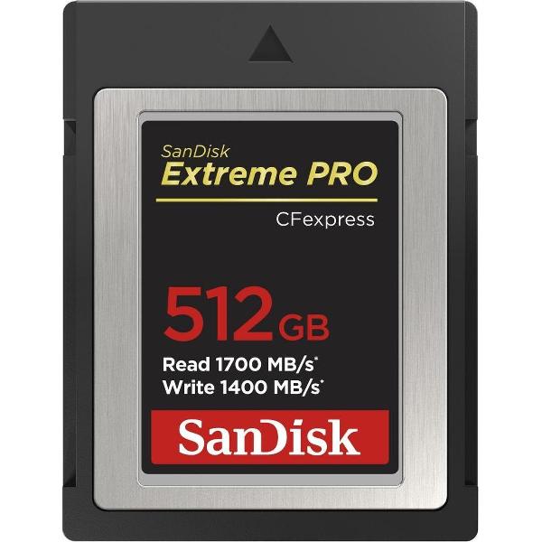 SanDisk CF Express Extreme Pro 512GB, 1700MB/s Read, 1400MB/s Write