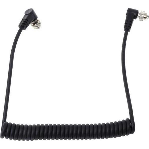 M-M PC Sync Cord Male To Male Flash Spring Cable Screw Lock