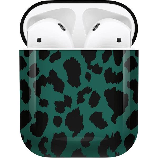 iMoshion Design Hardcover Case voor de AirPods - Green Leopard
