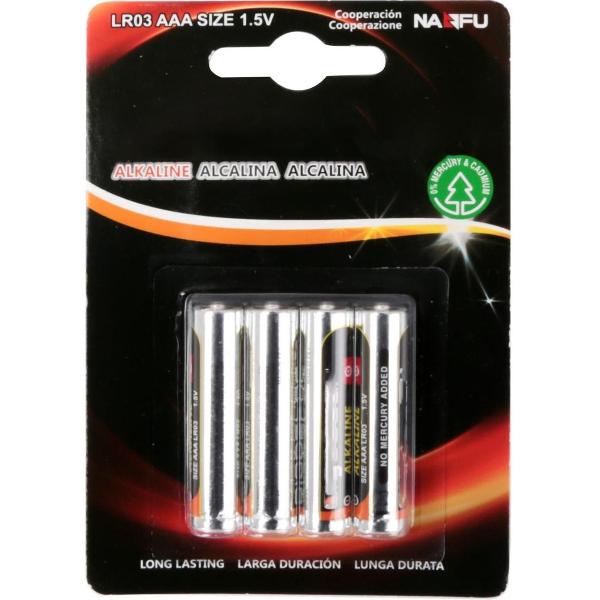 Batterij - Aigi Sio - AAA/LR03 - 1.5V - Alkaline Batterijen - 4 Stuks - BSE