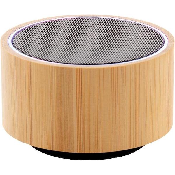 Xd Collection Speaker Bamboo 3w Bluetooth Led Lichtbruin 2-delig