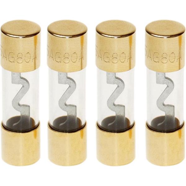 AGU zekering 80 Ampere (zilver) 4 stuks in blister