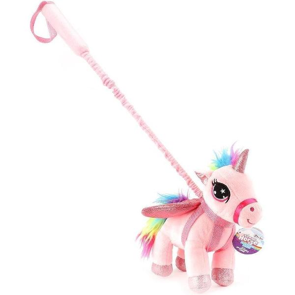 Eenhoorn Knuffel met Loopstok Assorti