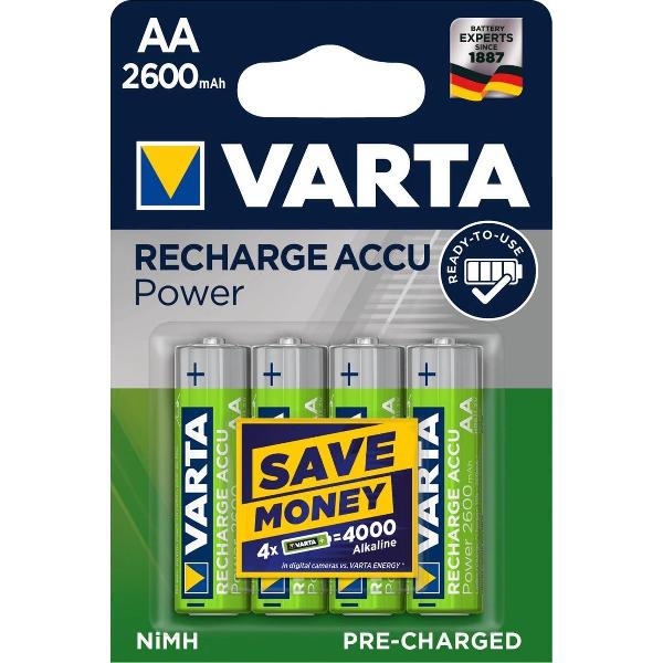 Varta AA Oplaadbare Batterijen - 4 stuks