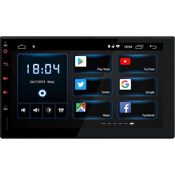 Universele 2 DIN 7 Autoradio Navigatie Android 9.0 met Playstore