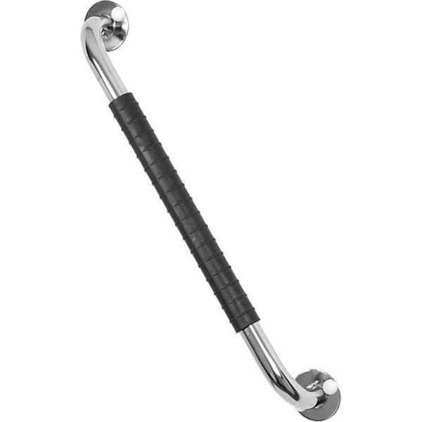 Badkamer-toilet handgreep met kunststofgrip 50 cm RVS gepolijst